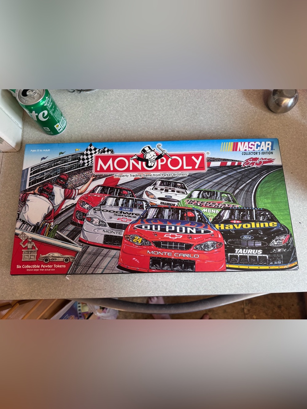 Nascar Monopoly Board Game - Red Race Cars Artwork